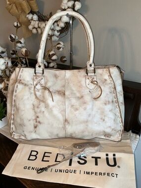 NWT Bed Stu Leather Rockaway Shoulder Crossbody Bag Tote Nectar Lux MSPR $345